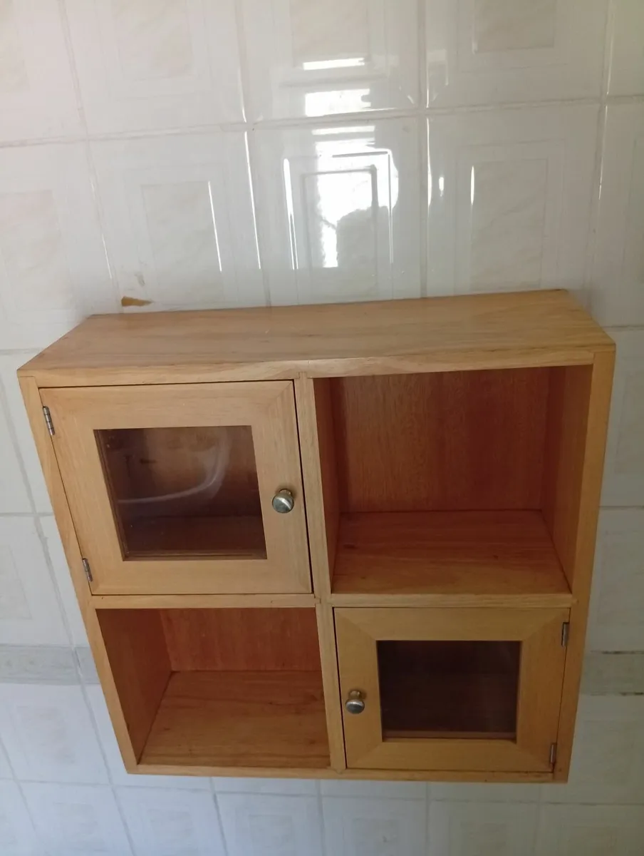 Oak Solid bathroom cabinet storage unit - Image 2