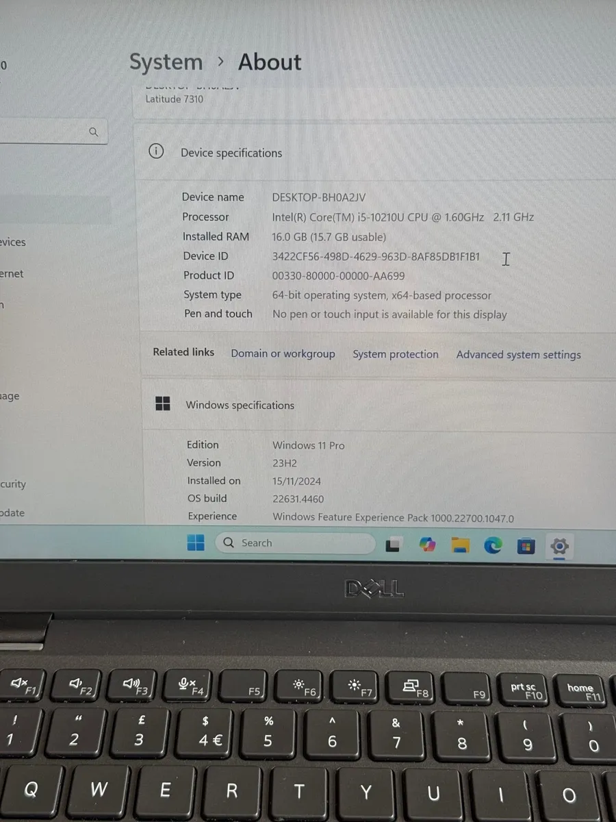 Dell Latitude 7310 Laptop i5/16GB/256SSD/FHD - Image 3