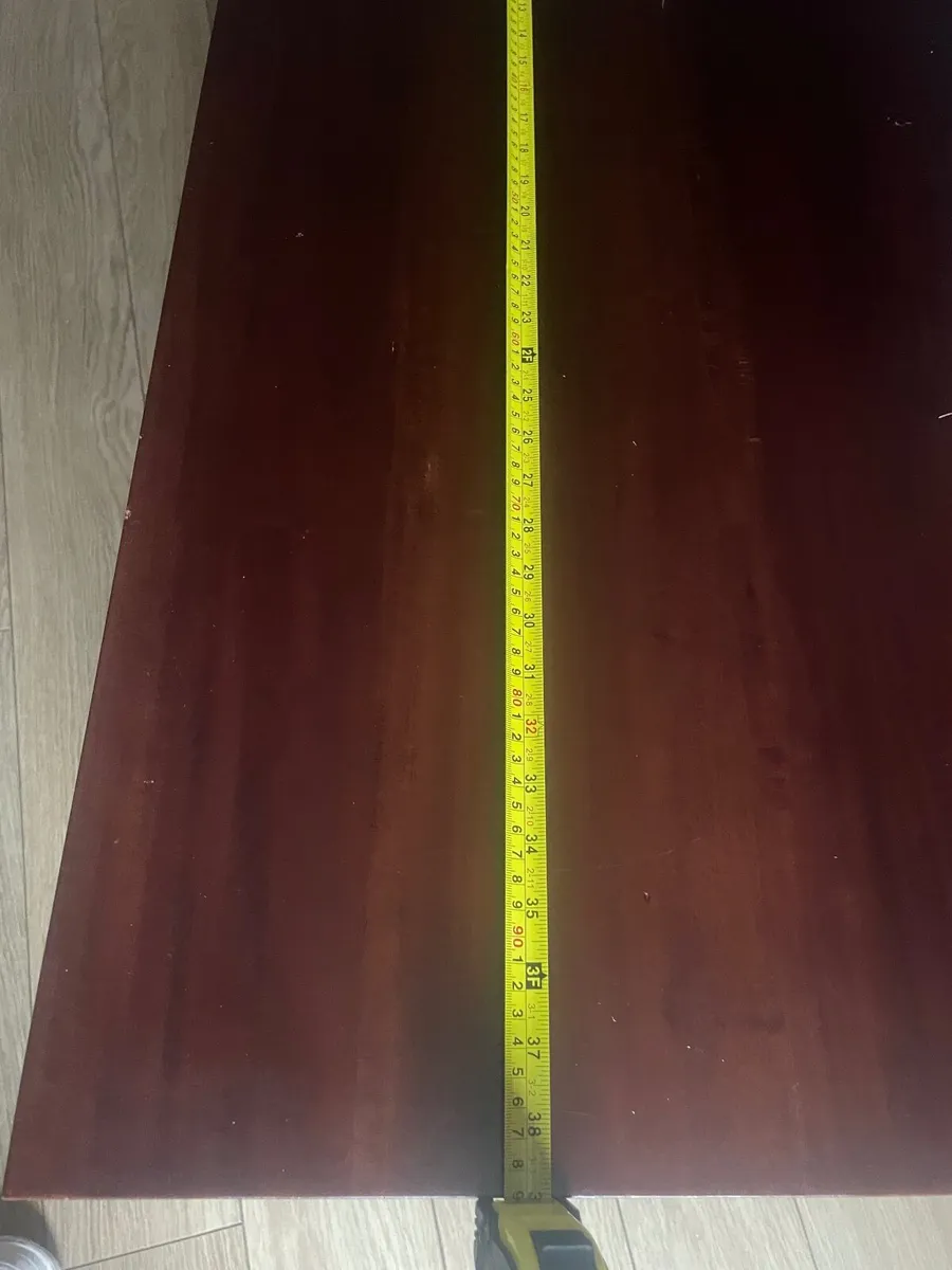 Teak wooden tableTable with four small drawers, ea - Image 3