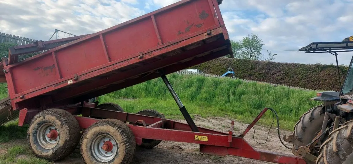 Tipping trailer herron 12x7 drop sides - Image 1