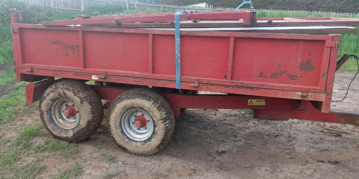 Tipping trailer herron 12x7 drop sides - Image 2