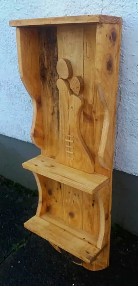 Rustic Driftwood Couple floating shelf - Image 3