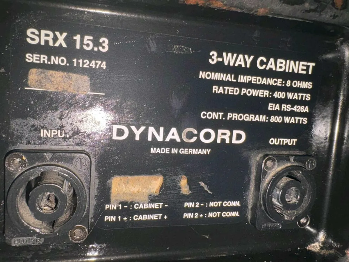 Selling my Dynacord SRX 15.3 series speakers and M - Image 3