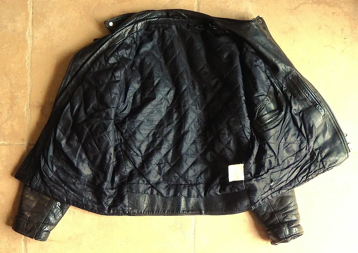 Vintage Echtes Leder Gents Motorcycle Jacket - Image 4