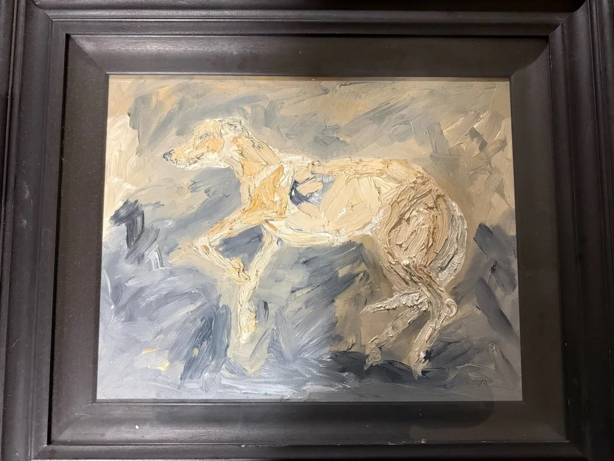 Michael Smyth painting of lurcher - Image 2