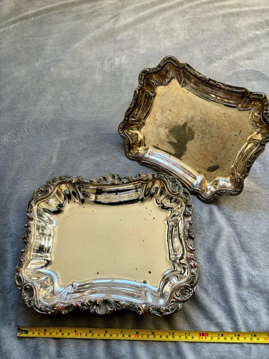 Silver-plated serving dish and lid - Image 3