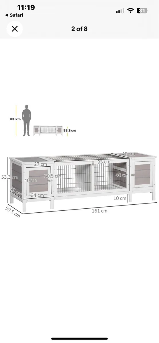Posh indoor rabbit or guinea pigs indoor hutch - Image 2