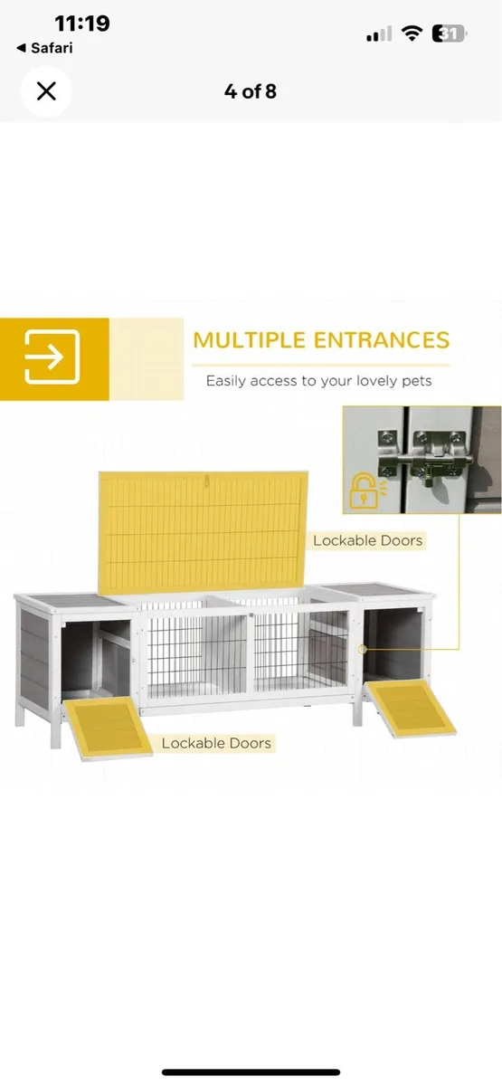 Posh indoor rabbit or guinea pigs indoor hutch - Image 3