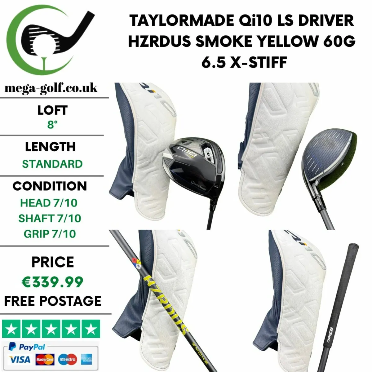 Taylormade Qi10 LS Driver / 8° / X-Stiff - Image 1