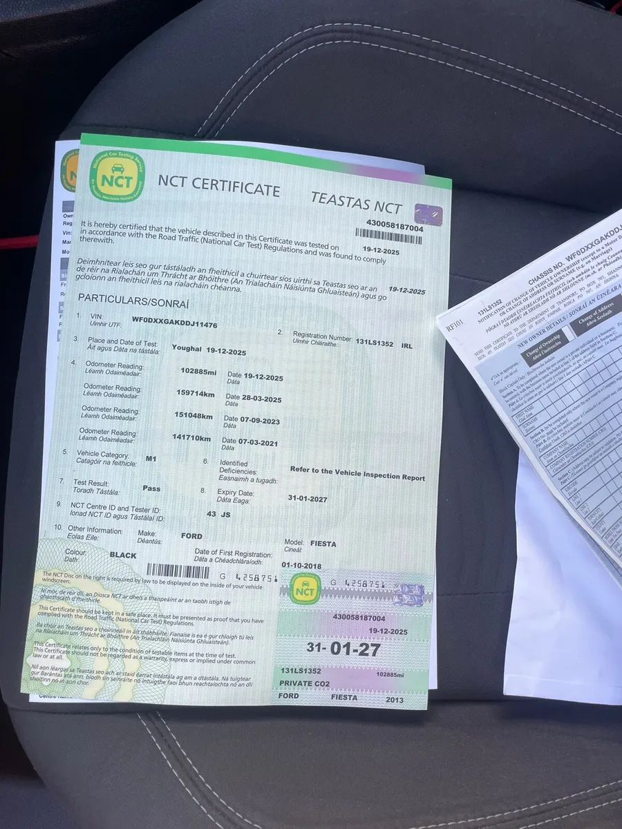 Ford Fiesta 2013 New Nct 01/27 - Image 1