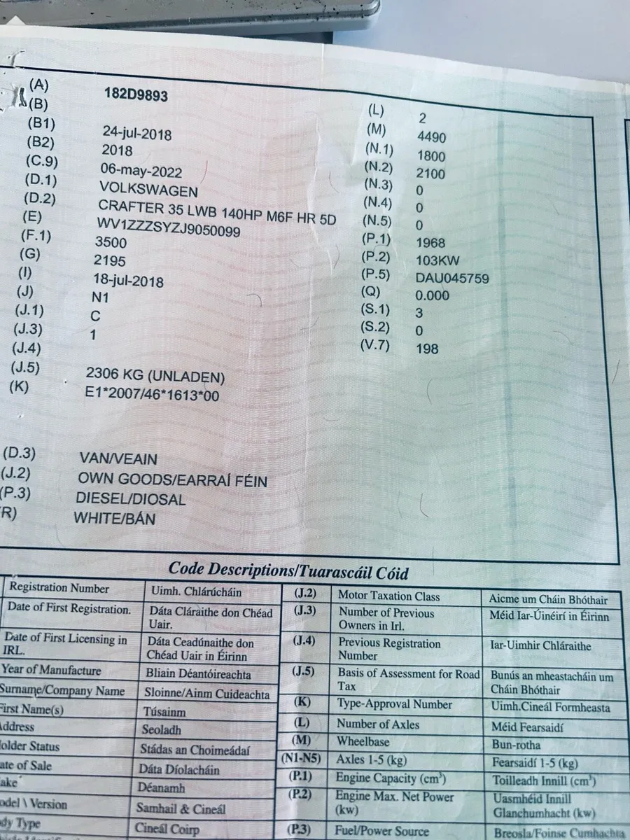 Crafter Volkswagen 35 LWB - Image 3