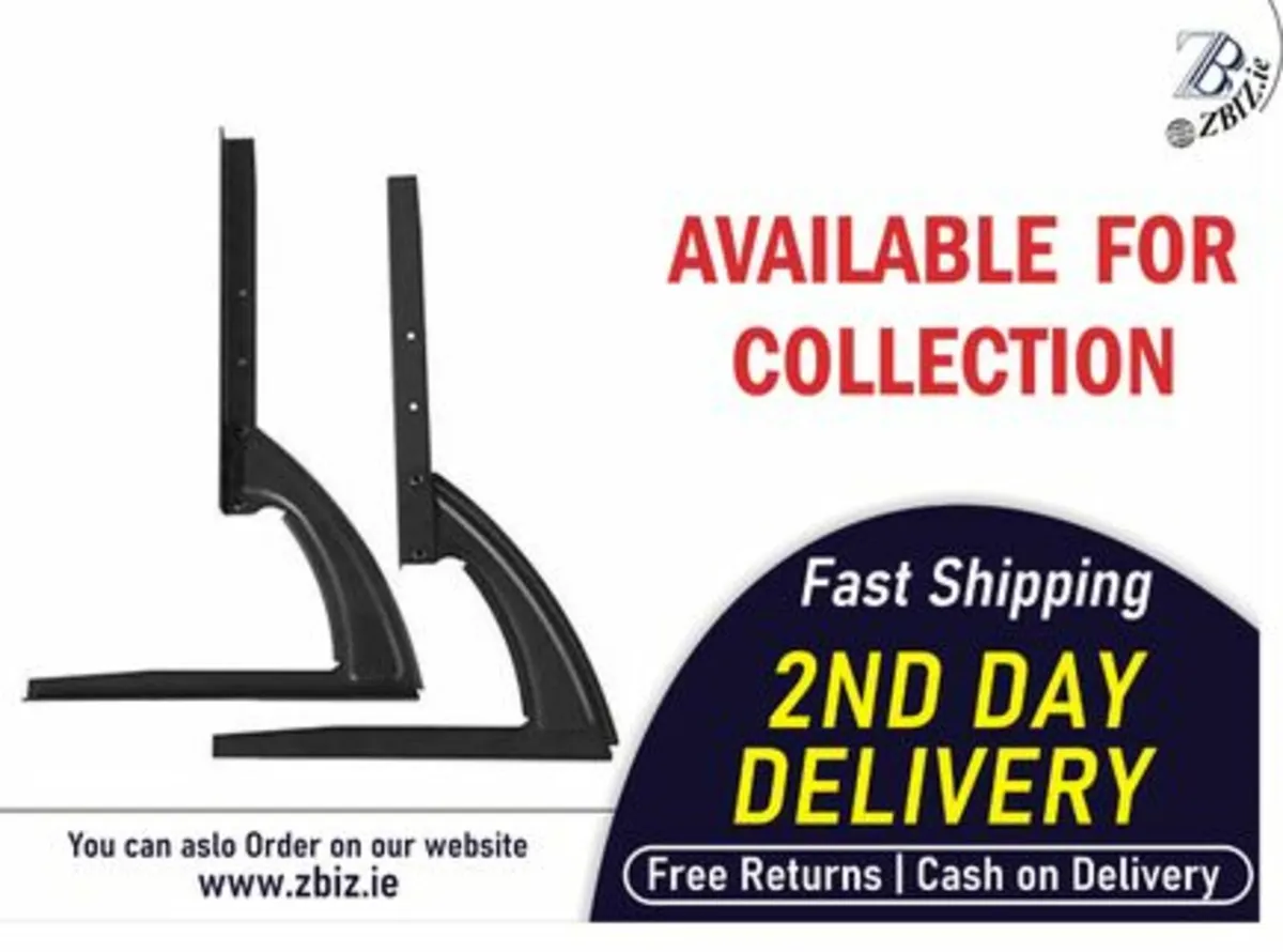 Universal TV Stand LCD LED OLED Plasma Compatible - Image 1