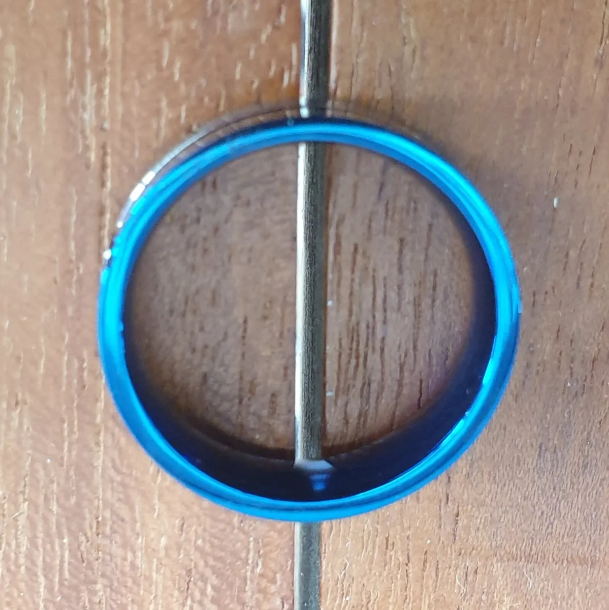 Band Ring with Cobalt Blue Inlay - Image 3