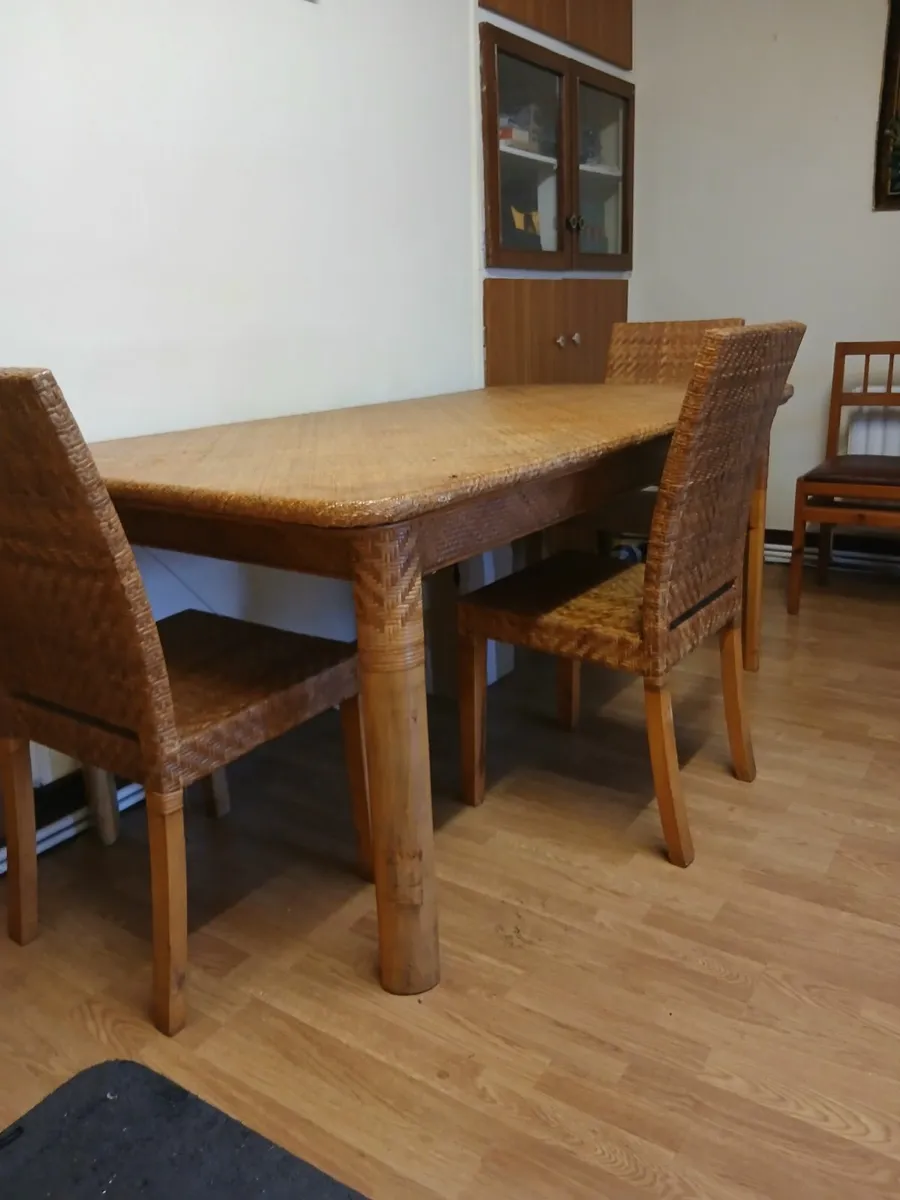 TABLE, CHAIRS, COUCH, AND BED. - Image 1