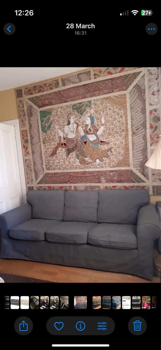 Ectorp Ikea 3 seater sofa - Image 3