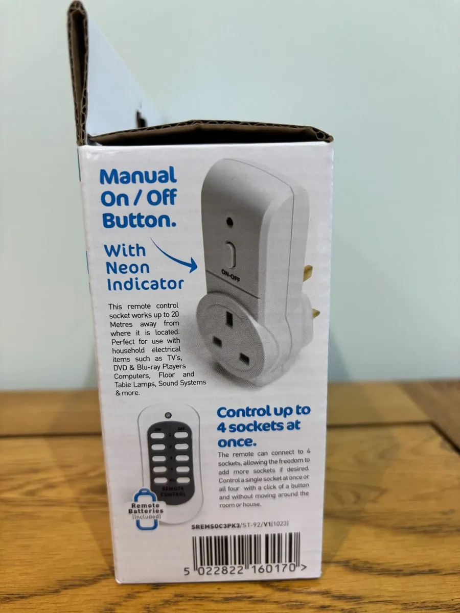 Remote Control sockets - pack of 3 (Status) - NEW - Image 3