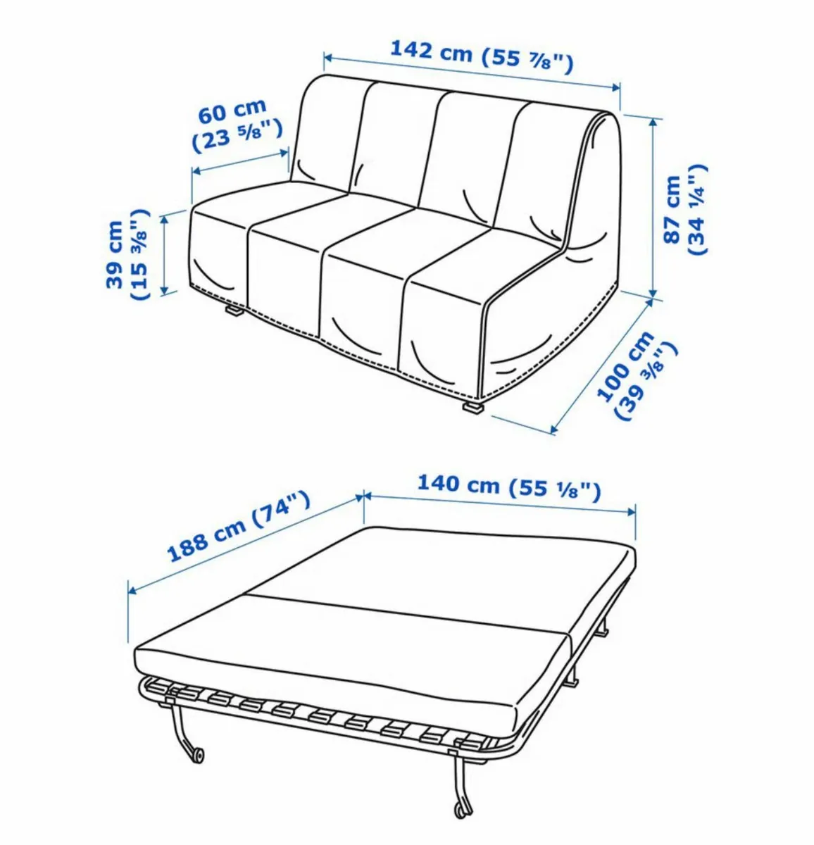 Double Sofa Bed - Image 4