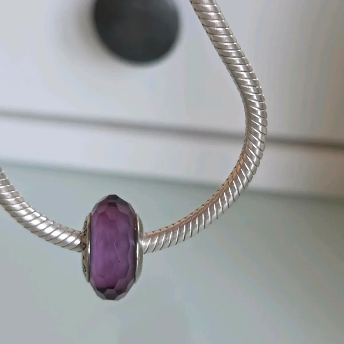 Pandora charm purple murano glass - Image 2