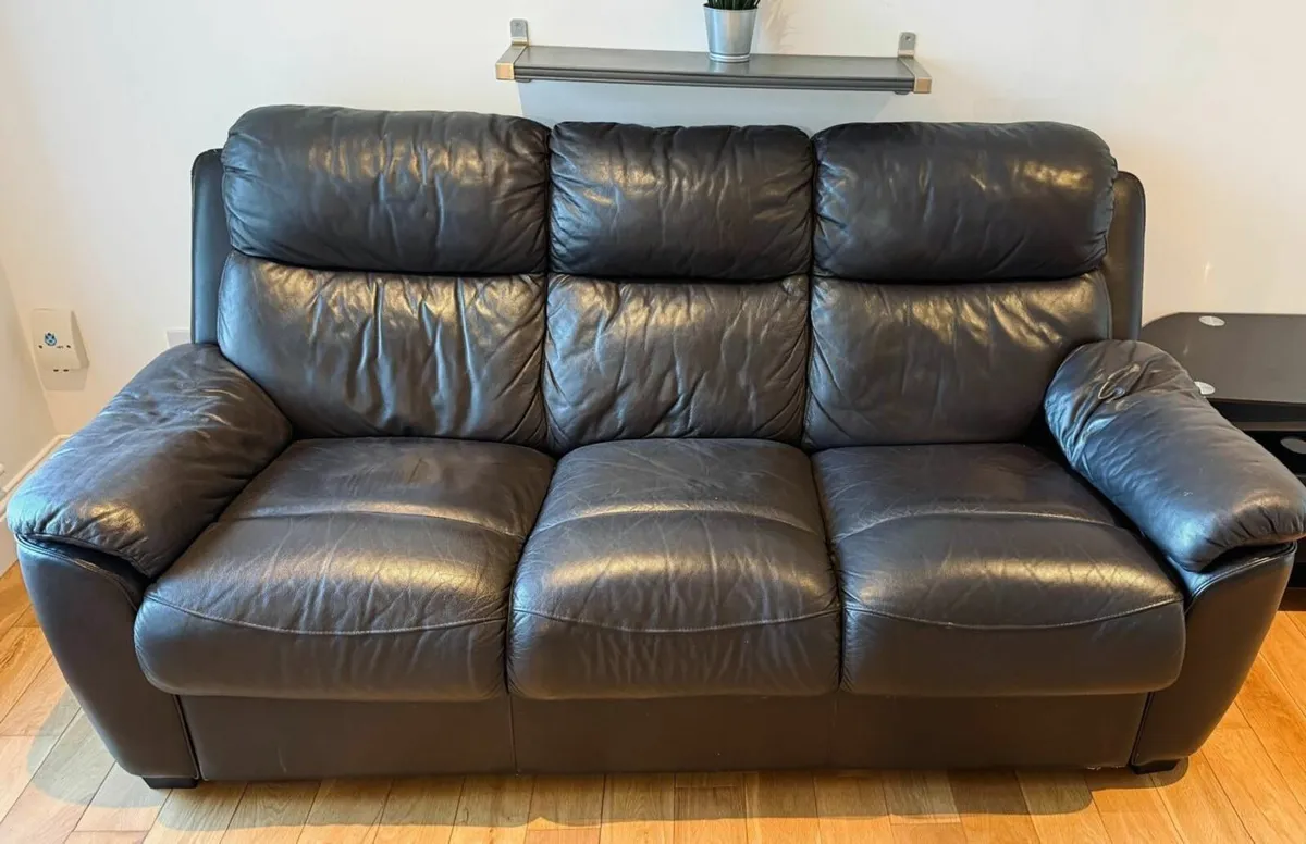 3 Seater Genuine Leather Sofa - Image 2