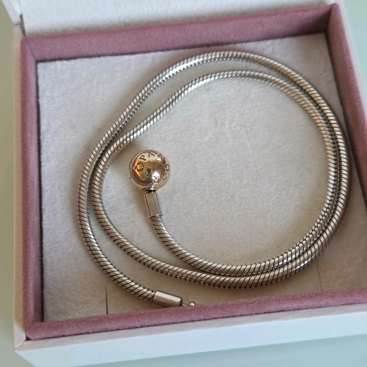 Pandora necklace moments claps rose gold - Image 2