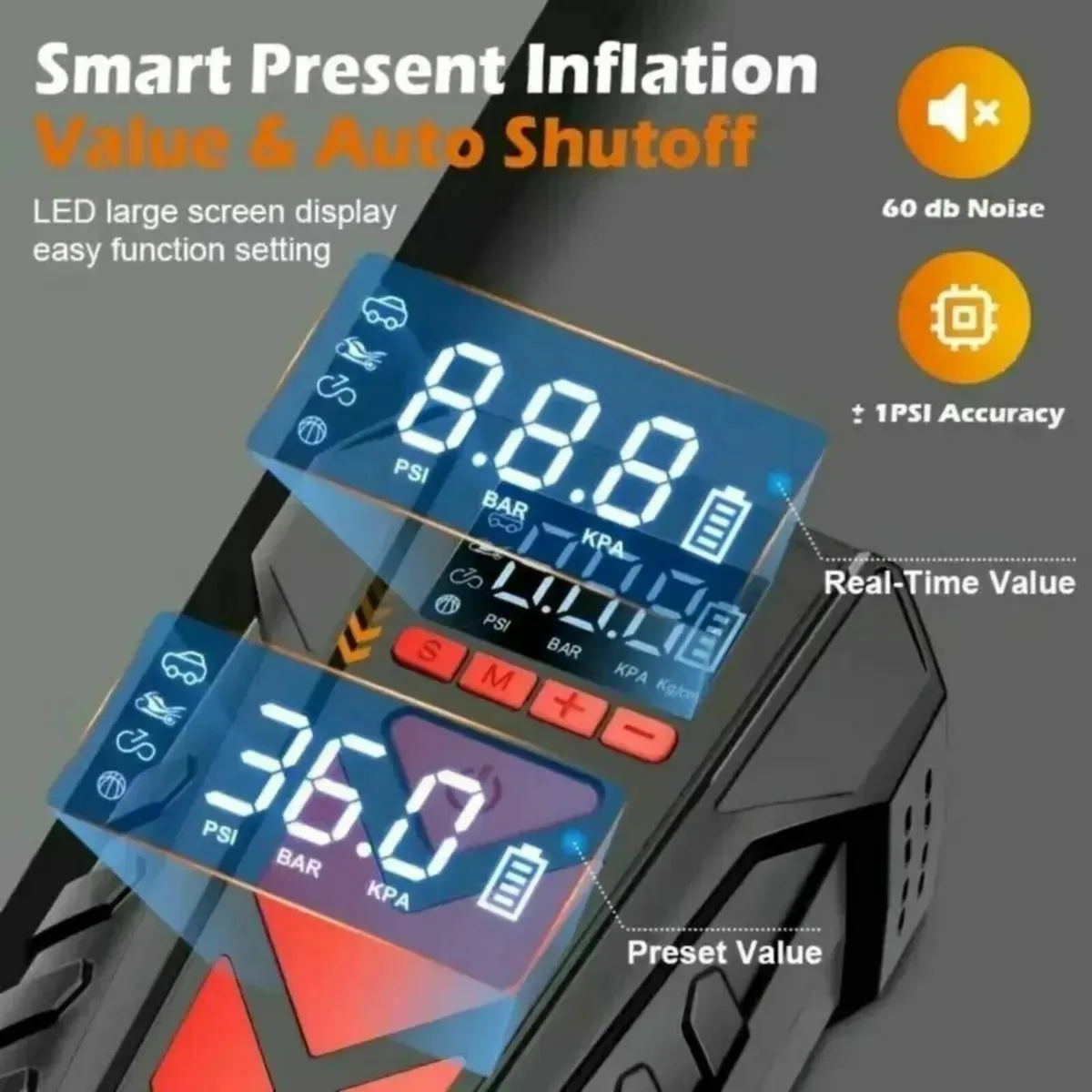5-in-1 Car Jump Starter Digital Display Clamps - Image 3