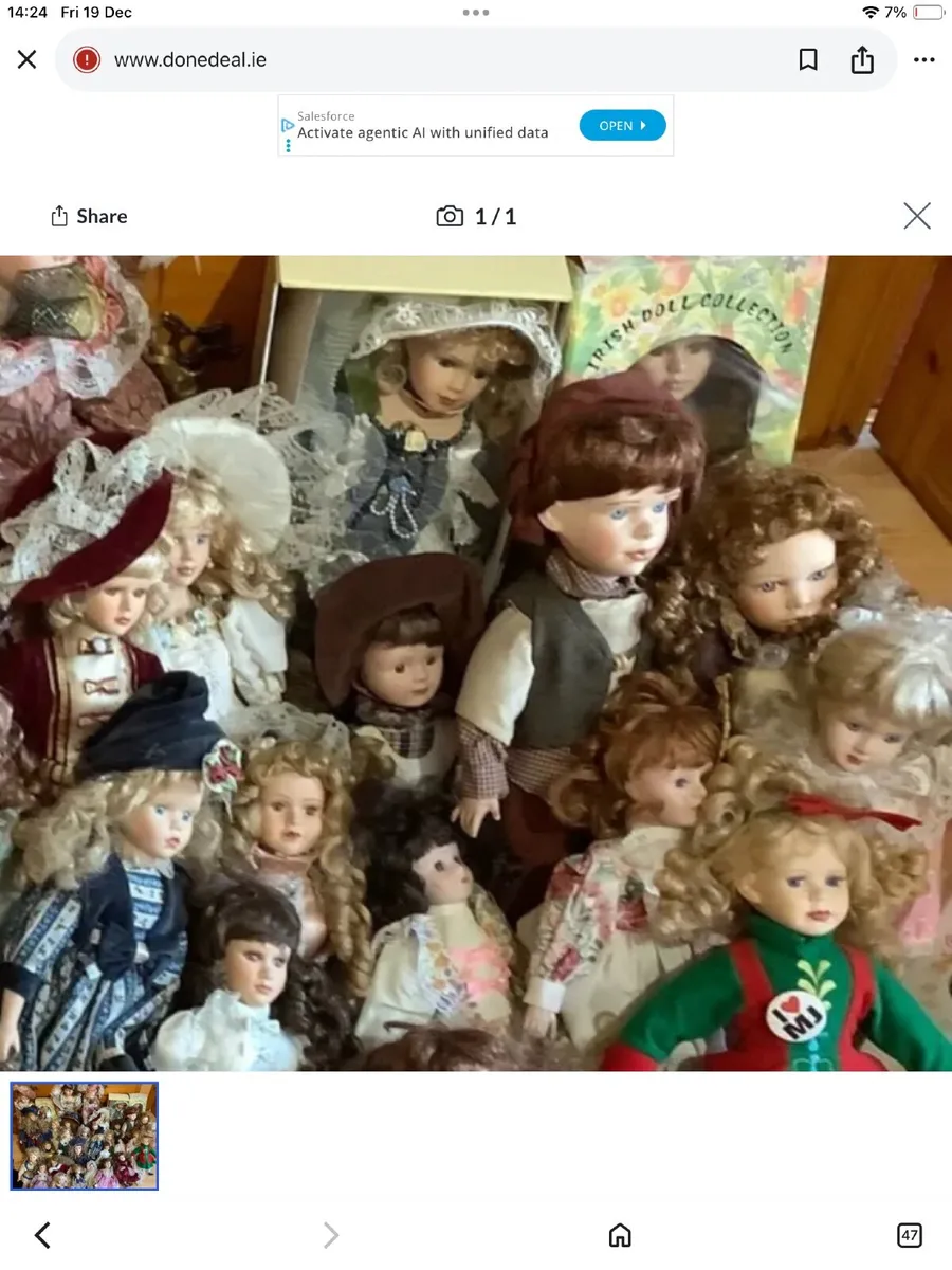 Collection of vintage porcelain dolls - Image 2
