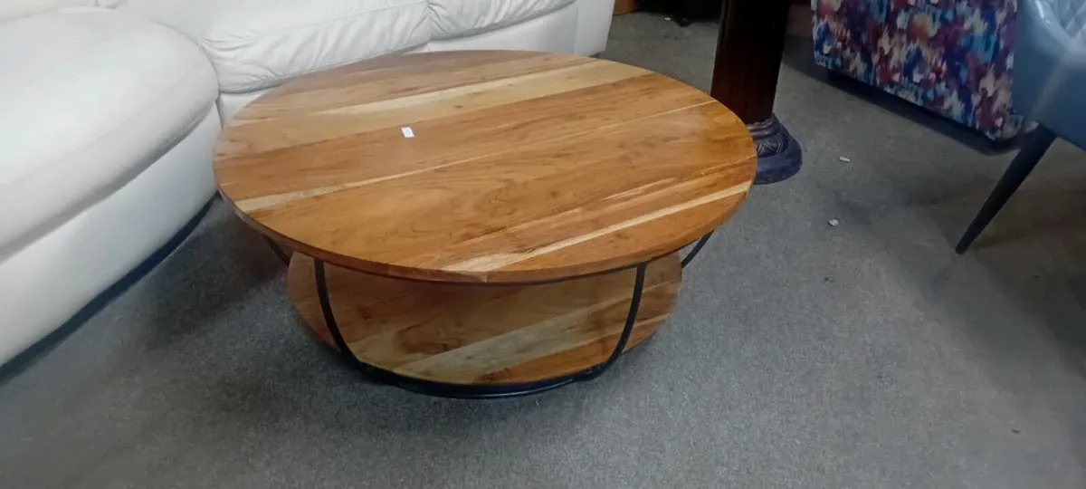 Modern Round Hardwood Coffee Table