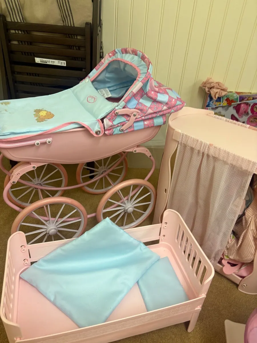 Baby Annabel pram, coat and changing unit - Image 1