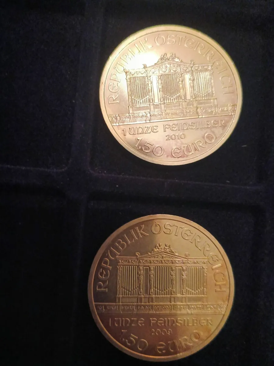 7x 1 OZ Silver Coins, USA, Euro, Canada - Image 4