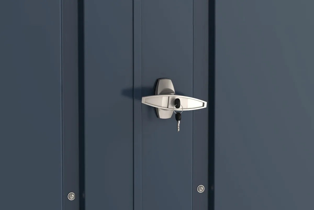 ✅ 6×3 Steel Bike Shed – Grey .  Free Shipping - Image 4