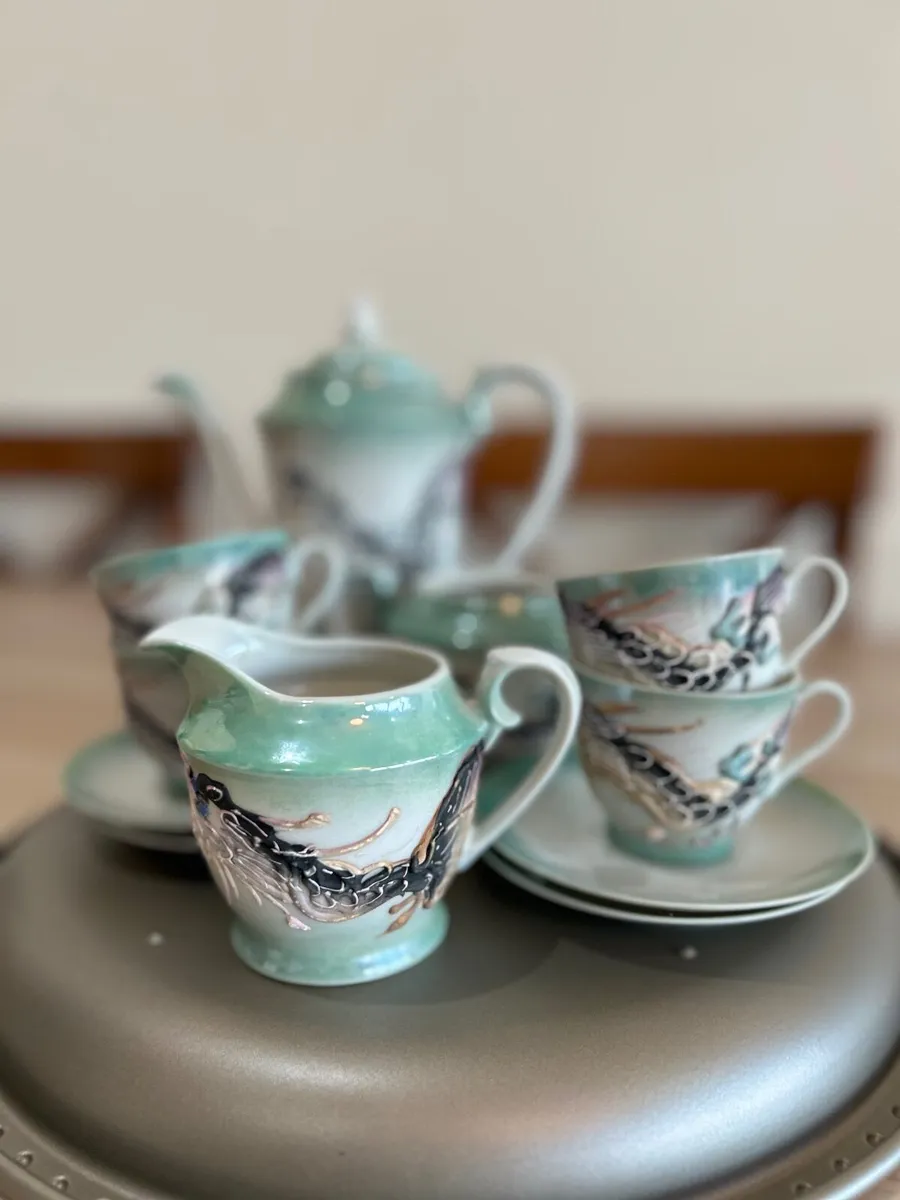 Vintage Japanese Dragon Ware tea set. - Image 1
