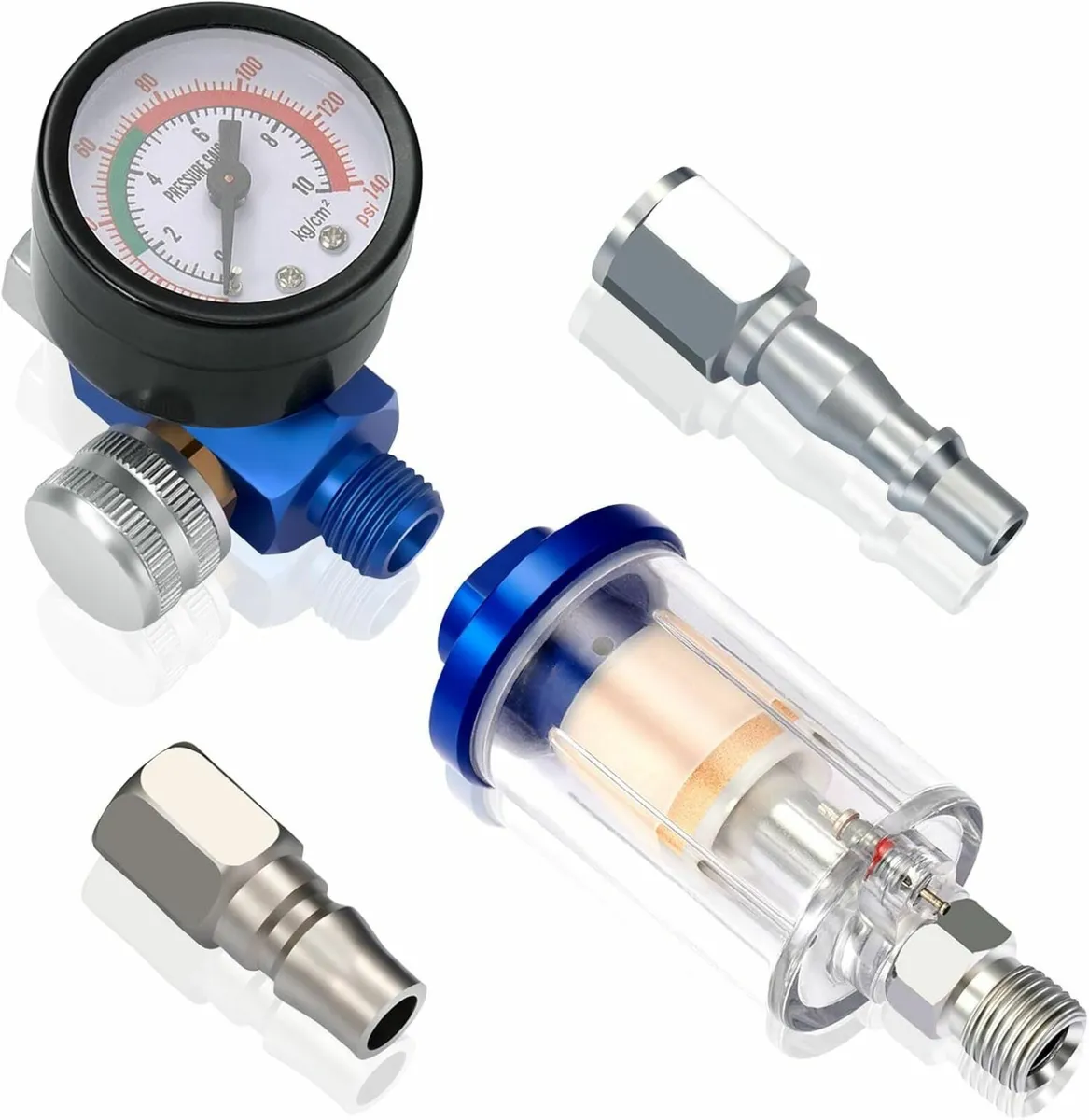1/4 Line Air Filter & Air Pressure Regulator Combi