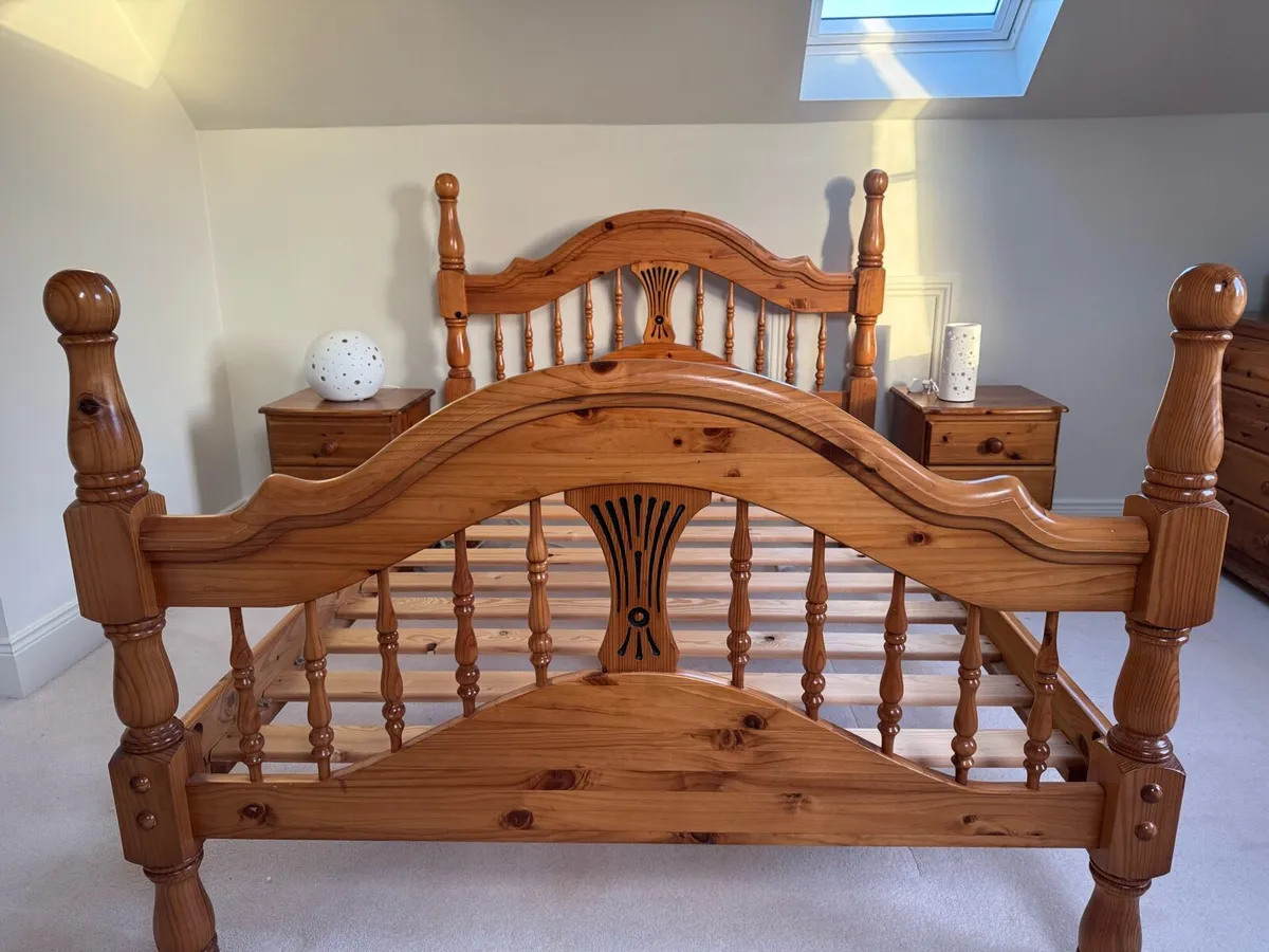 Solid Pine Double Bed - Image 1