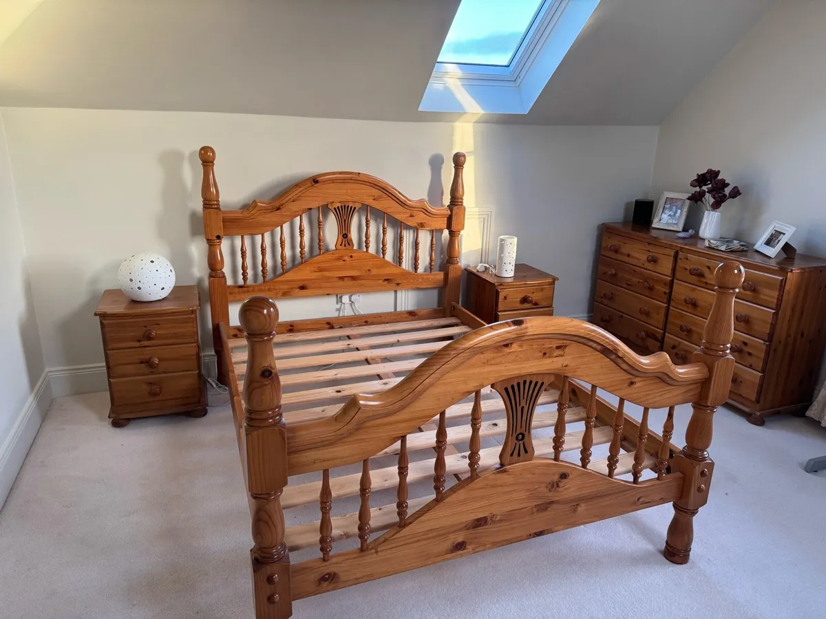 Solid Pine Double Bed - Image 2