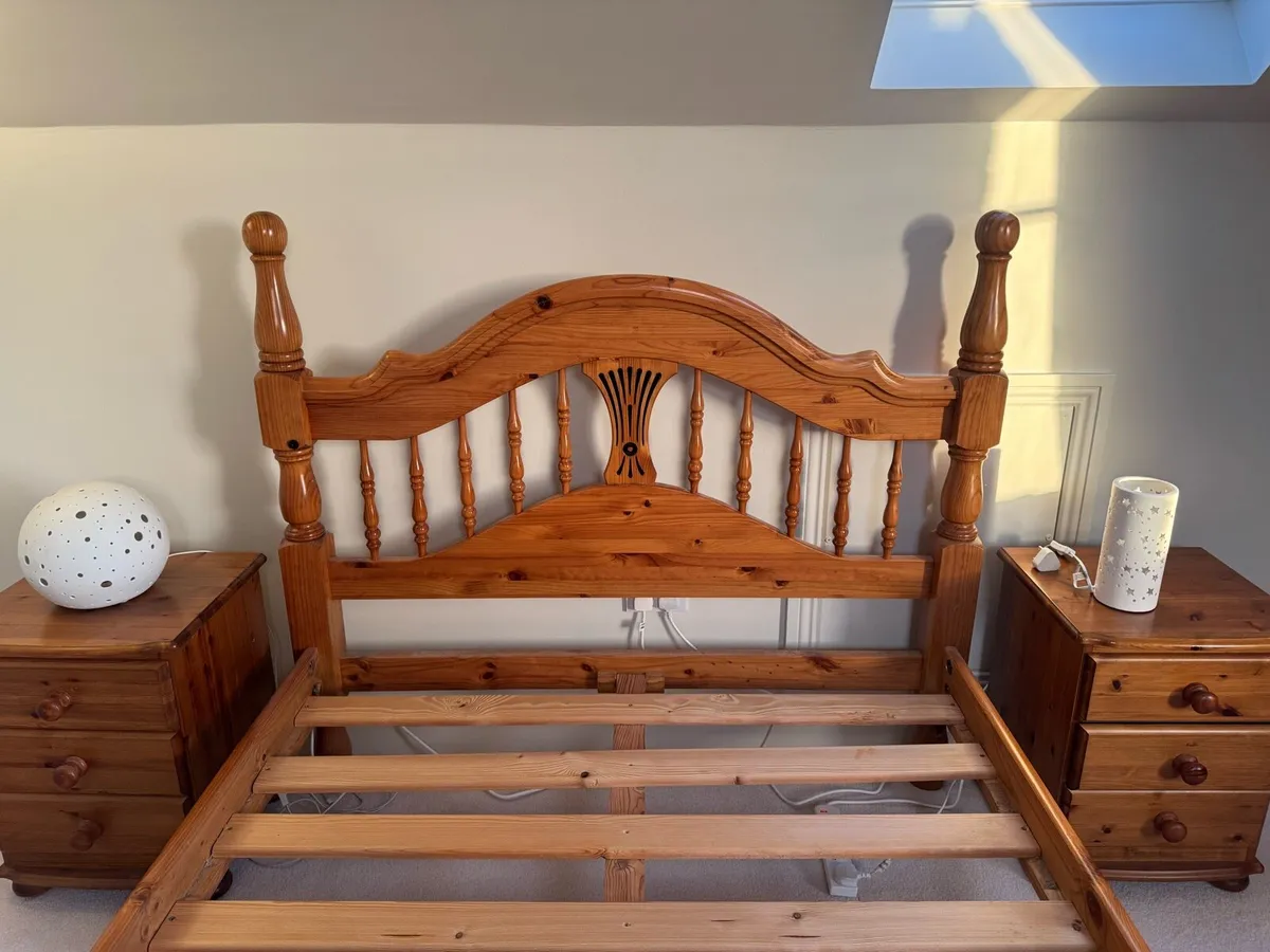 Solid Pine Double Bed - Image 4