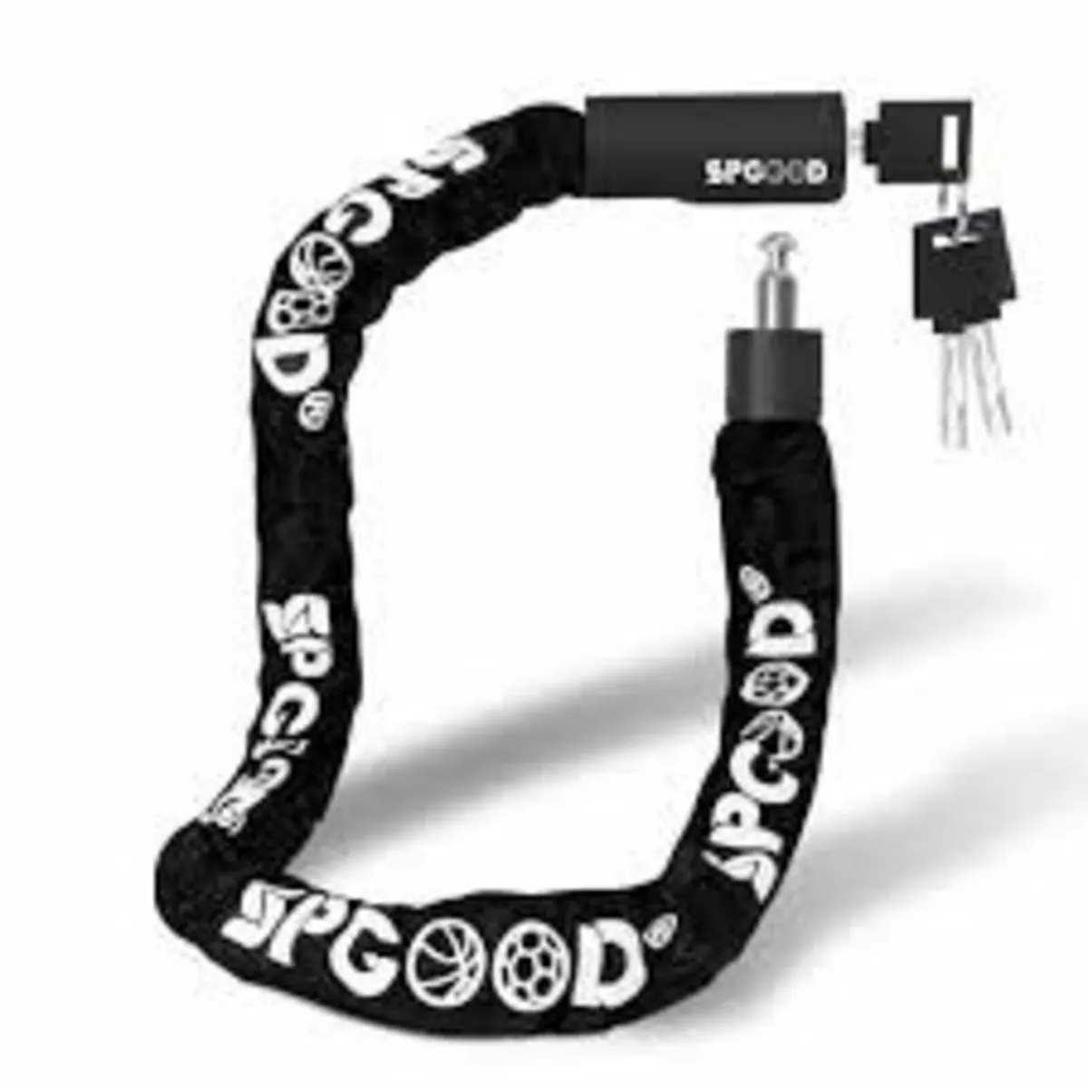 Bike Lock with 3 Keys - 90 cm with 6 mm Steel Chai