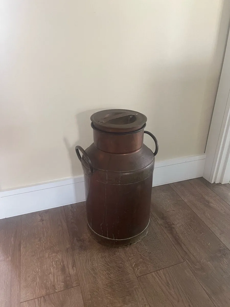 Antique Copper Milk Churn - Image 2