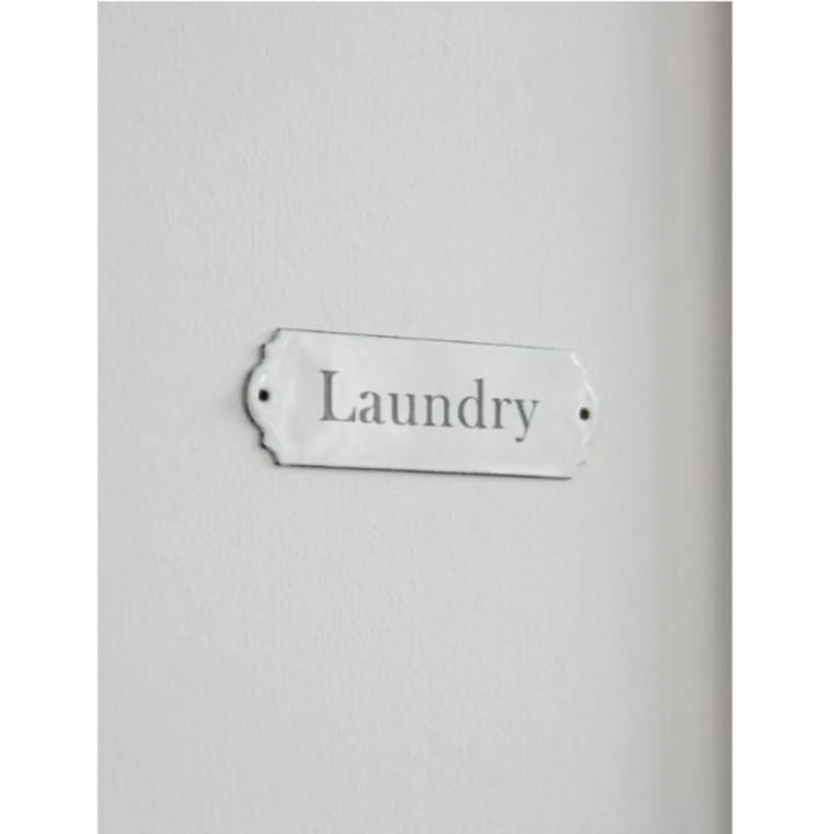 Enamel Laundry Sign White – GT21