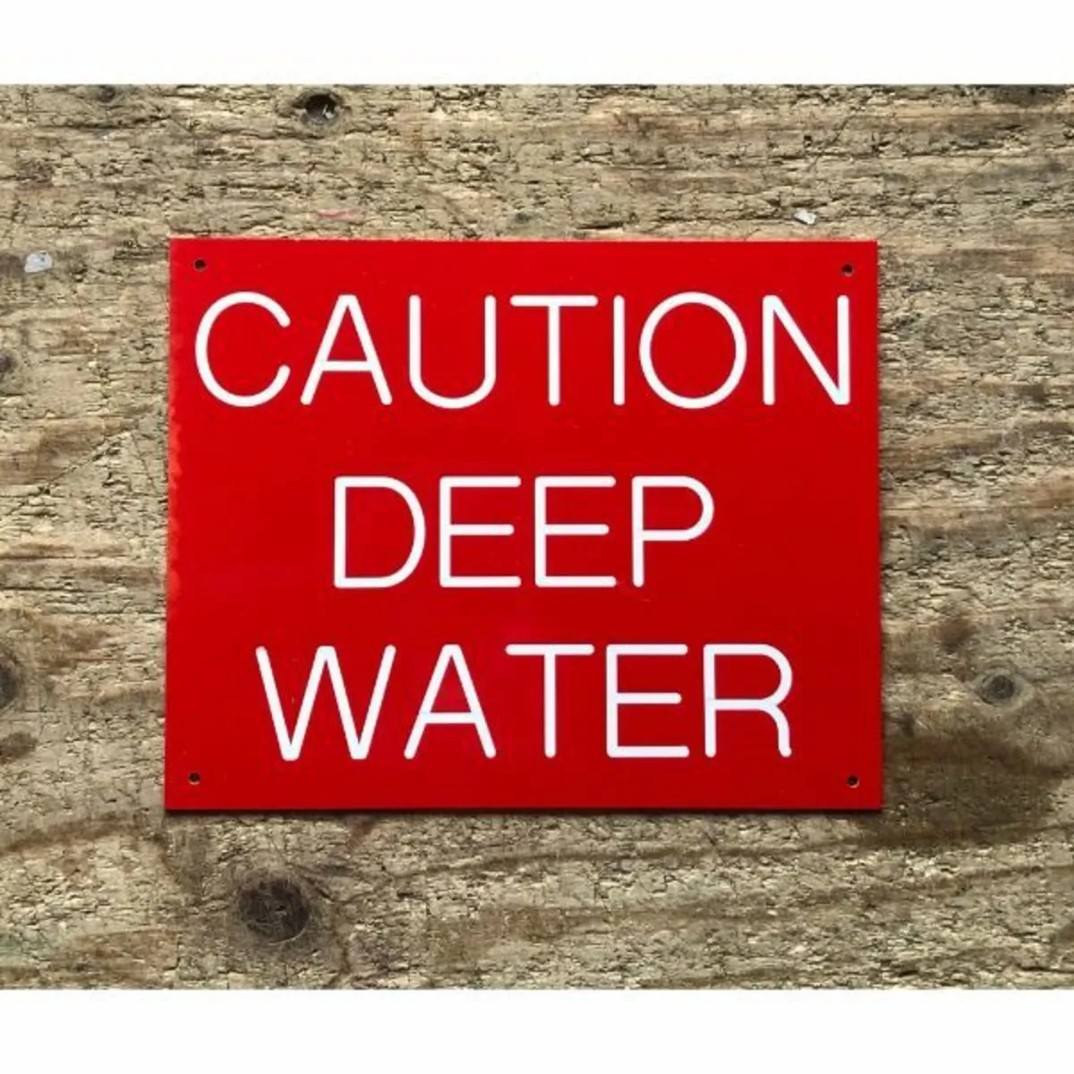 Caution Deep Water – Sign