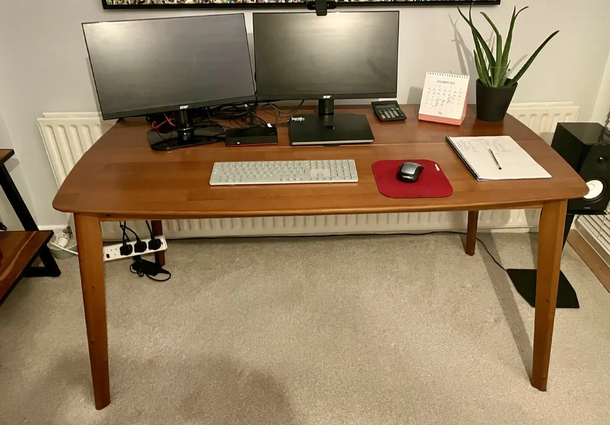 Dining Table or Home Office Desk 150x80cm Seats 4 - Image 3