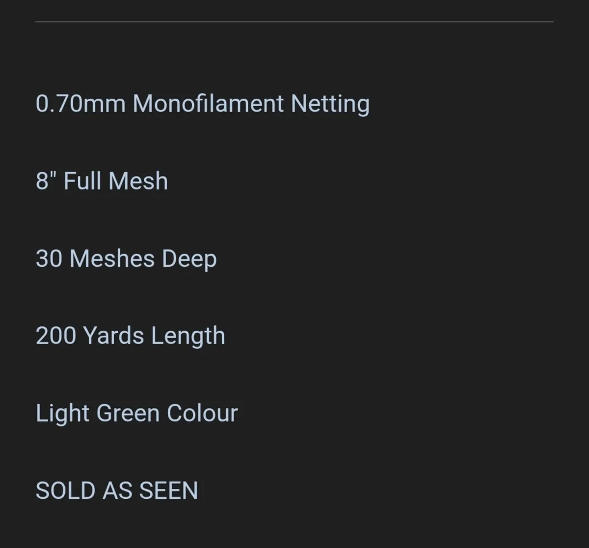 8inch 30md gill net sheet