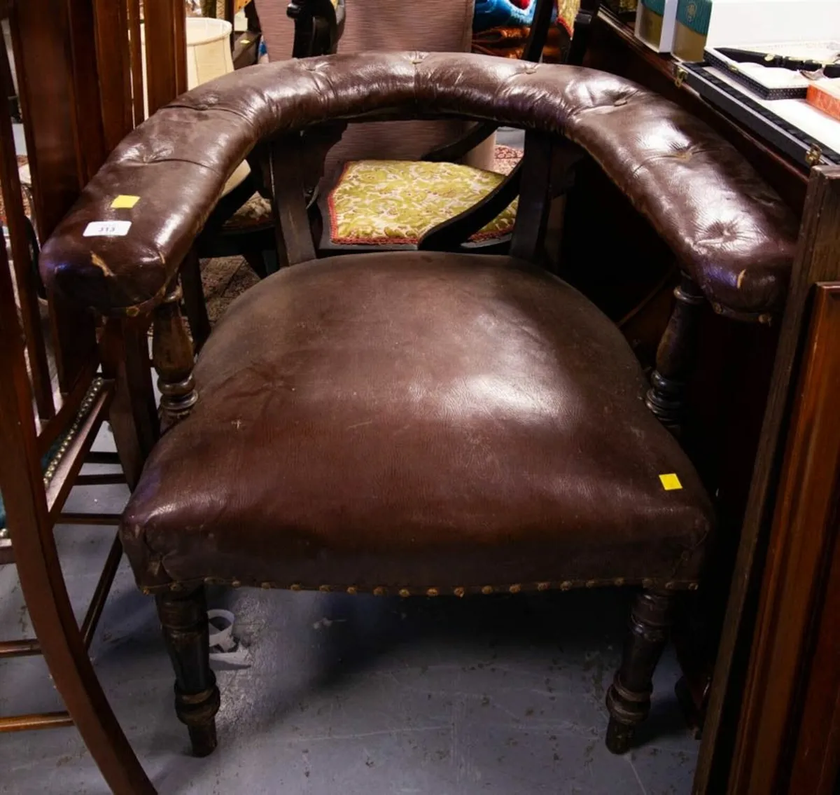 19th century tub chair