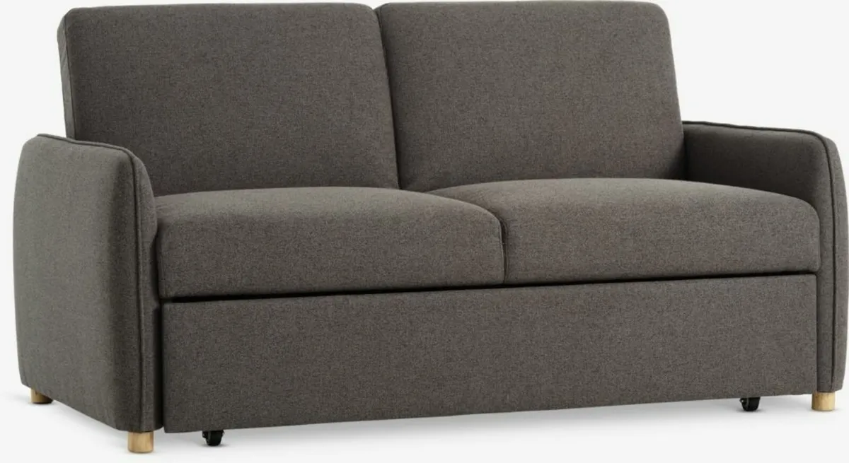 SOFA BED  2 seater dark grey fabric - Image 1