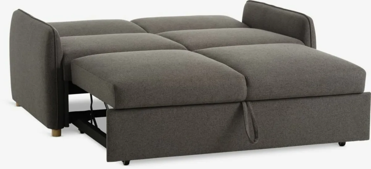 SOFA BED  2 seater dark grey fabric - Image 3
