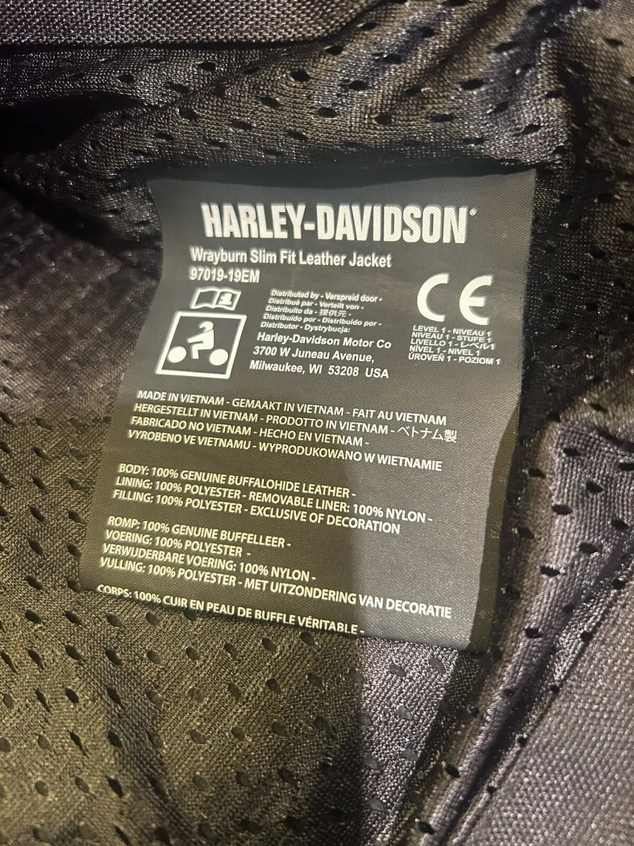 Harley Davidson leather motorcycle jacket - Image 3