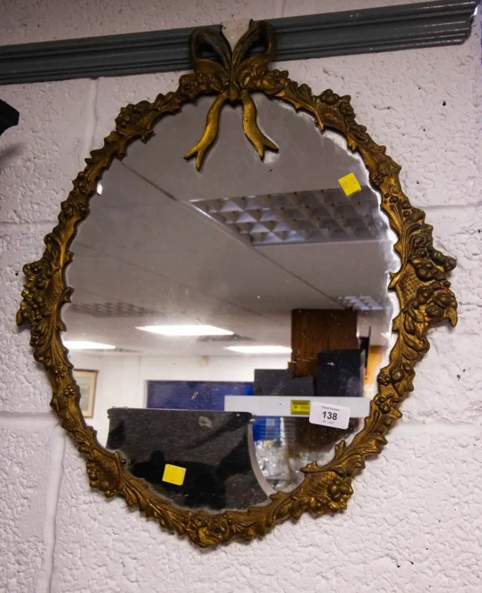 Brass vintage mirror