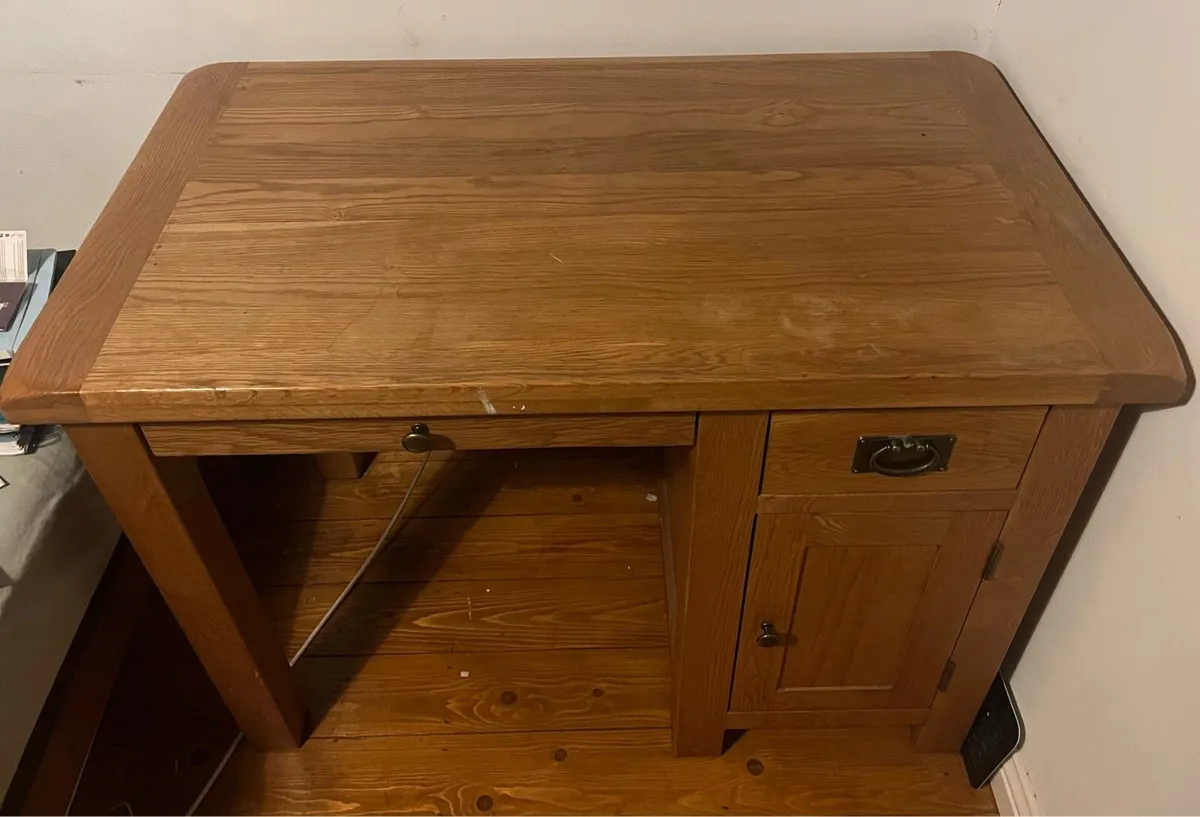 Solid Oak Desk - Image 1
