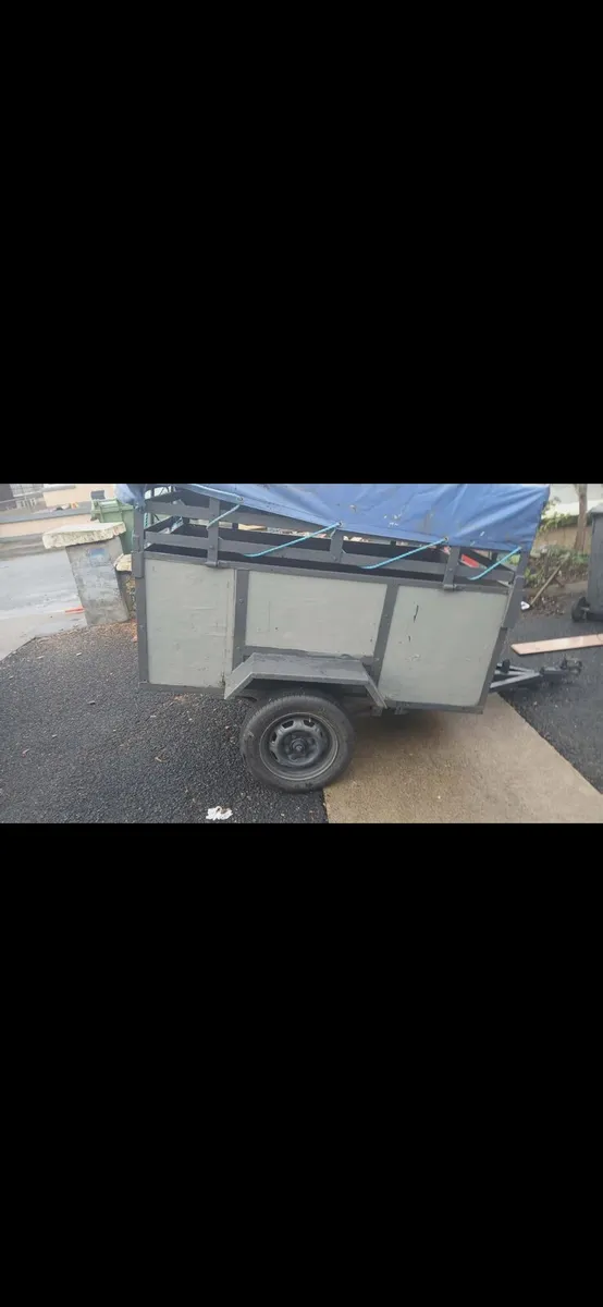 Car trailer fold down side and Canopy best offer - Image 1