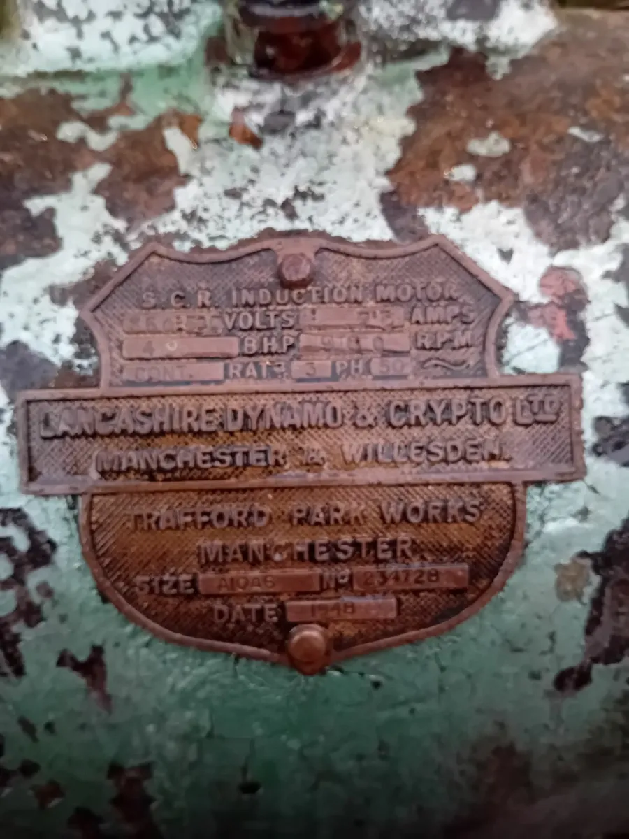 Vintage 1948 3 phase motor - Image 1