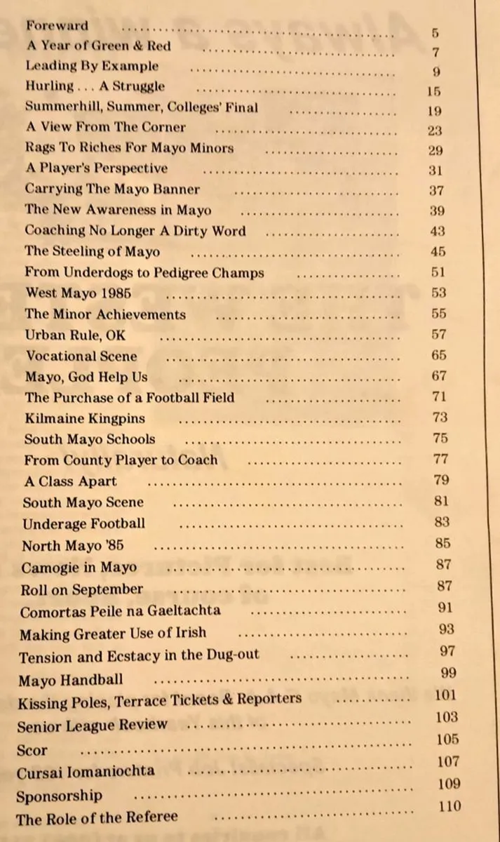 Mayo GAA Yearbook 1985 - Image 2